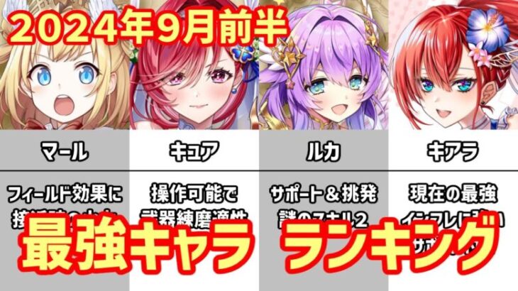 【白猫】最強キャラ ランキング（2024年9月前半）マールはどうなった？キアラは最強で居続けるのか？