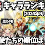 【白猫】最強キャラランキング (2024年9月前半版)  新キャラや復刻キャラ達の順位は!?【Knights of Angel -奇蹟の守り手たち-　白猫温泉物語4 HOT UTOPIA(復刻版)】