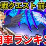 【白猫】決戦クエ9月前半の使用率ランキング