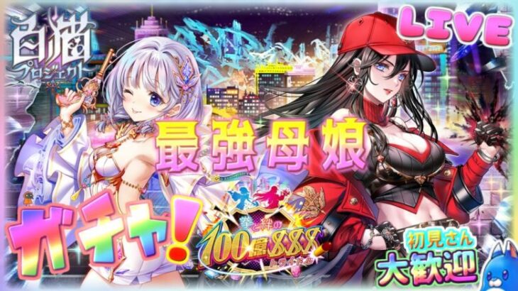 最強母娘ガチャ【白猫プロジェクト】ゲーム雑談配信！初見初心者さん誰でも気楽にご参加ください。『拳と絆の１００億＄＄＄』