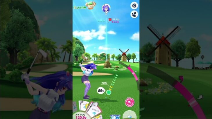 【白猫GOLF】【ノア】距離120ヤードのロングチップインイーグル【チップイン】