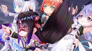 【白猫】 剣アステリア 超君臨！キングコスモ星たぬき！Lv.9999 ソロ (HP2.5京 斬突水弱点)