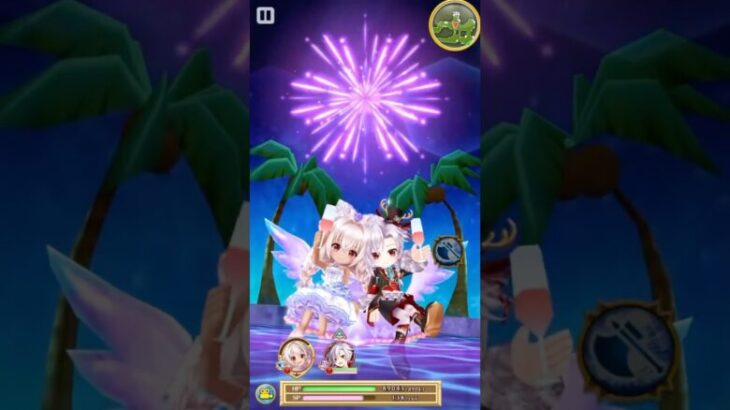 【白猫PJ】ナイトプールで乾杯するキャラ達【水着シエラモチーフ武器演出】