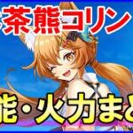 【白猫】茶熊コリン（グランドクラス）性能＆火力検証！使いやすい形で超強化も…。現行の超インフレには勝てなかった。攻略サイトの評価も超厳しく。運営どうしてこうなった！
