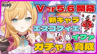 【原神 】Ver5.6 新キャラ エスコフィエ&イファのガチャ回して育成‼【灯赫】
