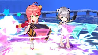 【白猫】#さくらみこ(45凸GC杖) & #白銀ノエル(30凸極拳):Hell大地と英知の試練; 白銀ノエル:星55 Inferno OVERSKY|#白猫プロジェクト 2025-11-26