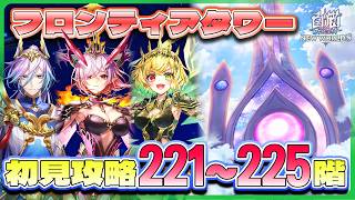 【白猫プロジェクト】 新層追加‼ 🗼フロンティアタワー🗼221~225階初見攻略　【灯赫】