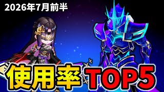 【白猫】決戦使用率ランキング！コスモアイアコス（2026年7月前半）