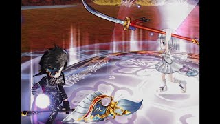 【白猫】HELL 神の座:#ディラン(58凸GC斧); Lv.9999 超剣閃！コスモアイアコス(弱点,HP20京):#ティナ(25凸GC槍) & ディラン(斧)|#白猫プロジェクト