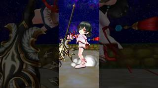 【白猫】超外道！コスモアビスサタネル！Lv.9999　杖アイシャ　ソロ【打突魔+雷闇光弱点・HP30京】
