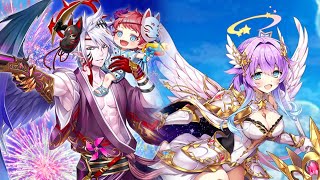 【白猫】#レイン(10凸GC弓):神域の試練 IV (Hell)、Hell 灰理の試練 & 星60 どかどかビーチ; コスモアビスサタネル(弱点,HP30京):#ルカ(55凸G槍)|#白猫プロジェクト